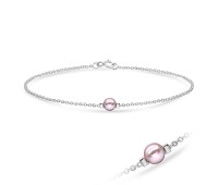 Pink Pearl Silver Bracelet BRS-01